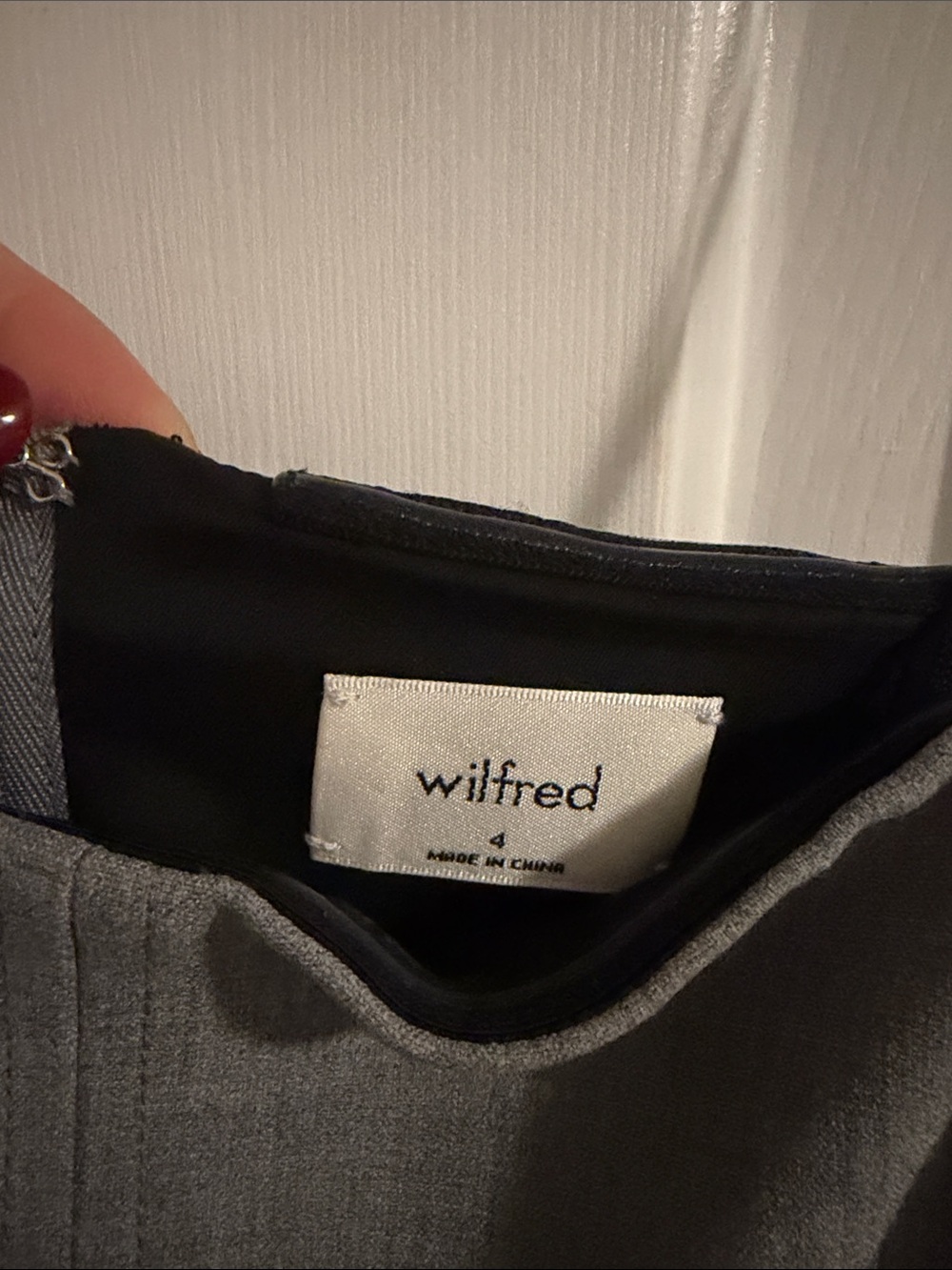 Wilfred Aritzia Grey Strapless Pleated Hem Dress - Picture 5 of 9